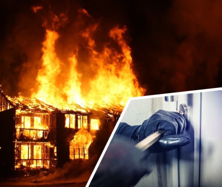 Fire and Burglary Insurance illustration